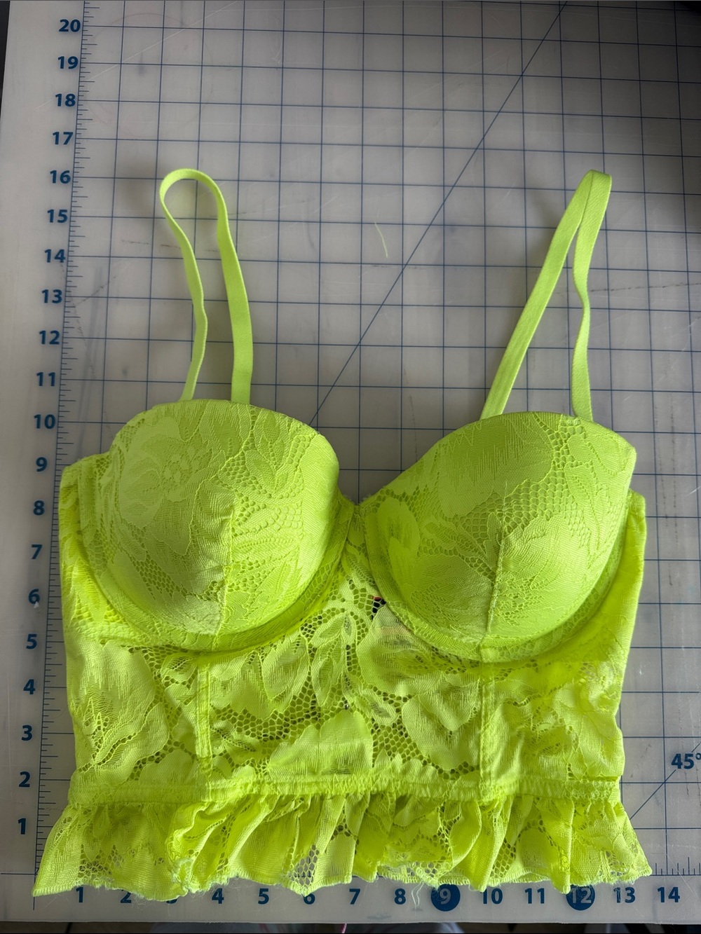 Neon Lime Cowgirl style - Balconette Bralelette Bustier